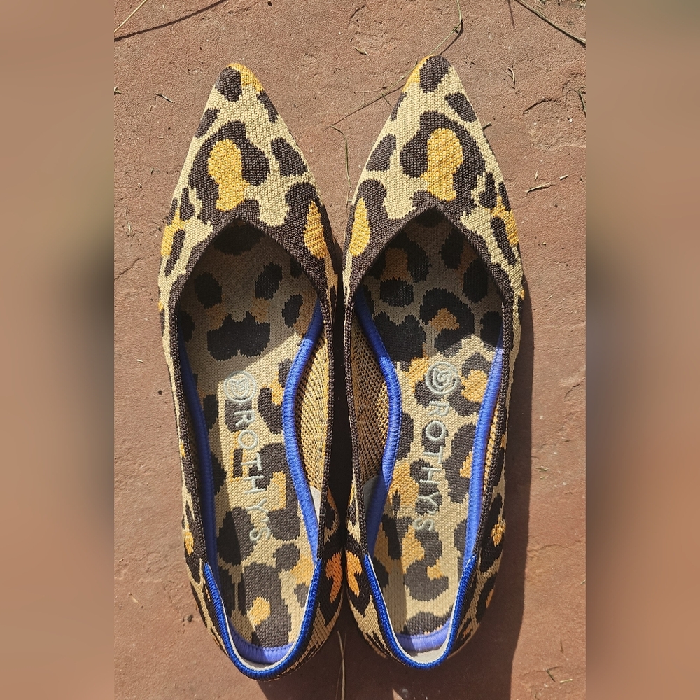 ROTHYS The Point 2 Desert Cat Leopard Print Pointed Toe Flats - Women
